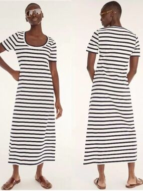 J. Crew knit midi Dress in stripe